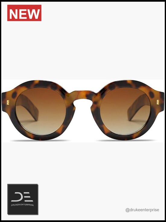 Vintage Round Polarized Sunglasses for Women Men Retro Circle Shades
